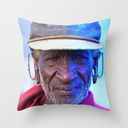 African Chief: Samburu Elder Throw Pillow