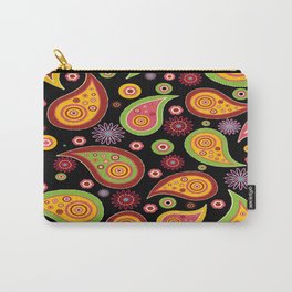 Colorful Paisleys Galore Carry-All Pouch | Digital, Colorfulpaisleys, Indian, Painting, Bohemian, Acrylic, Watercolor, Indiankalamkari, Stylized, Colorful 
