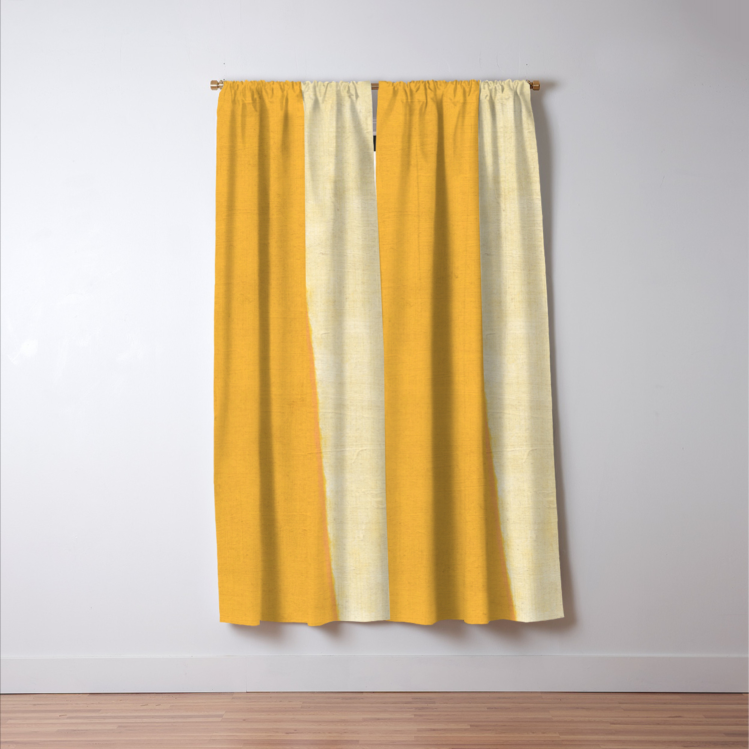 Yellow White Blackout Curtain By Fernandovieira Society6