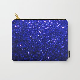 Sparkling Dark Blue Glitter Carry-All Pouch
