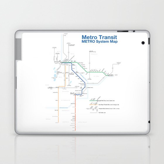 Twin Cities METRO System Map Laptop & iPad Skin