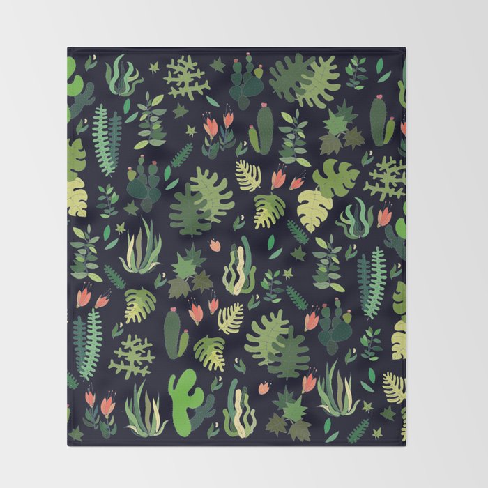 Green Garden Fresh Throw Blanket By Franciscomffonseca Society6