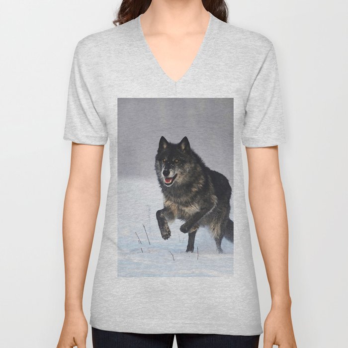 Wolf 14 V Neck T Shirt