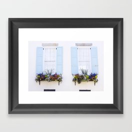 Charleston South Carolina Window Boxes Framed Art Print
