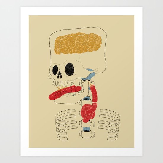Square Skull... Art Print