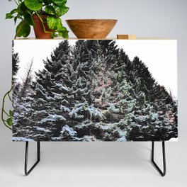 Winter Pine Trees in Expressive and I Art  Credenza