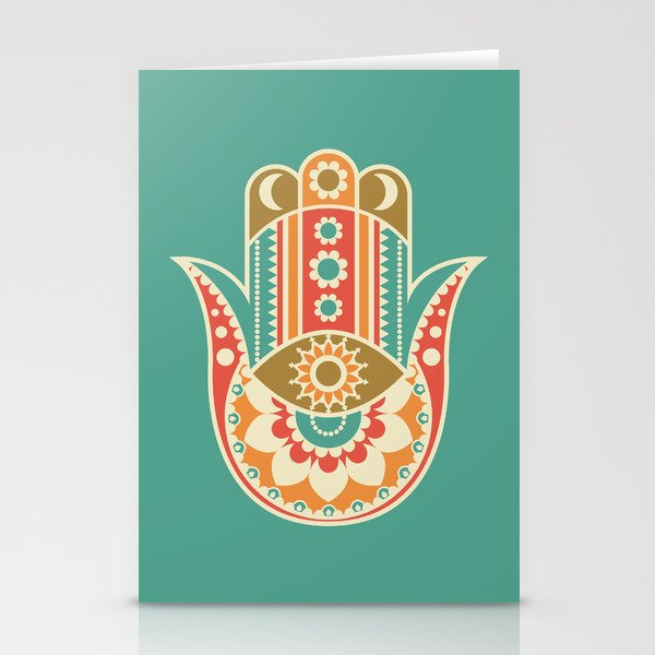Colorful Hamsa Hand Stationery Cards