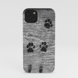 The cat was here iPhone Case