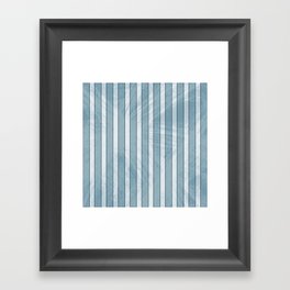 Blue retro striped background  Framed Art Print