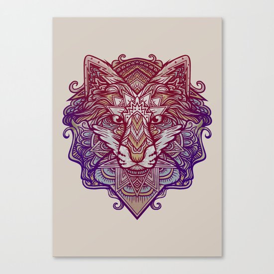 Wolf Ornament Canvas Print