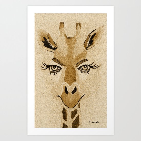 Funny Giraffe Art Print