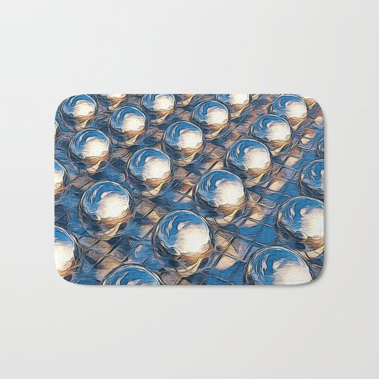 Abstract Spheres In A Row Bath Mat