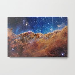 Carina Nebula Cosmic Cliffs Celestial Mountains NGC3324 JWST - NASA STScl James Webb Space Telescope Metal Print | Stargazer, Graphicdesign, Galactic, Stellar, Nebula, Space, Galaxies, Carina, Mountains, Nebulas 