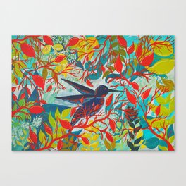 A Hummingbird in the Bushes Canvas Print