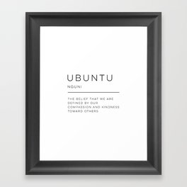 Ubuntu Definition Framed Art Print