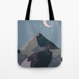 Cat Faces on mountains Tote Bag