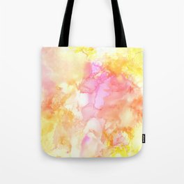 Pink and Yellow Abstract Tote Bag