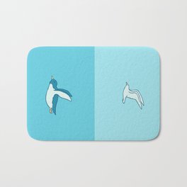 Fly in your own sky Bath Mat | Curated, Drawing, Seagull, Fly, Dream, Inspirational, Ocean, Concept, Minimalism, Flying 
