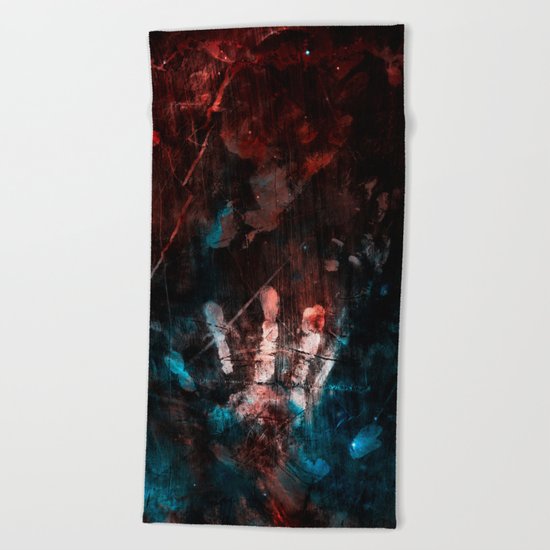Cosmic Grunge Imprints Beach Towel