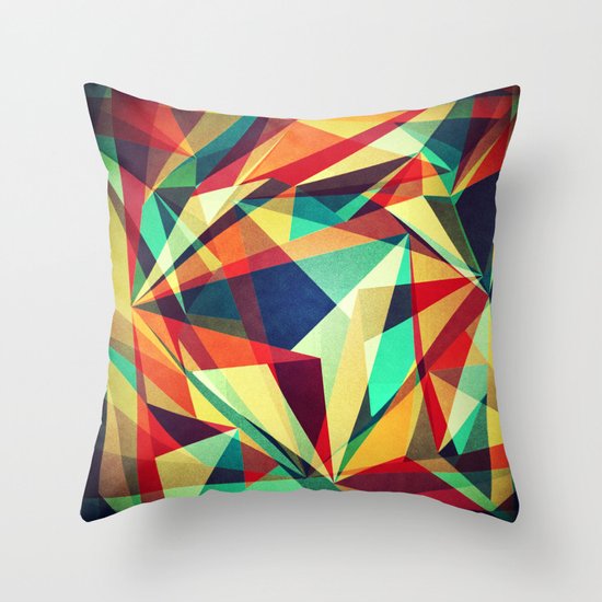 Broken Rainbow Throw Pillow