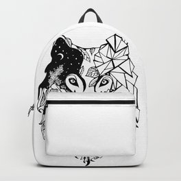 Prism Wolf Backpack | Handdrawn, Ink Pen, Wilf, Illustration, Wolfdesign, Geometricanimal, Wolf, Drawing, Geometricwolf 