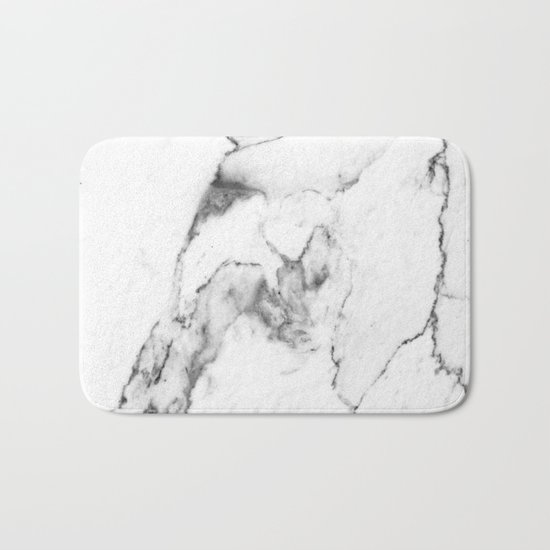 White Marble I Bath Mat