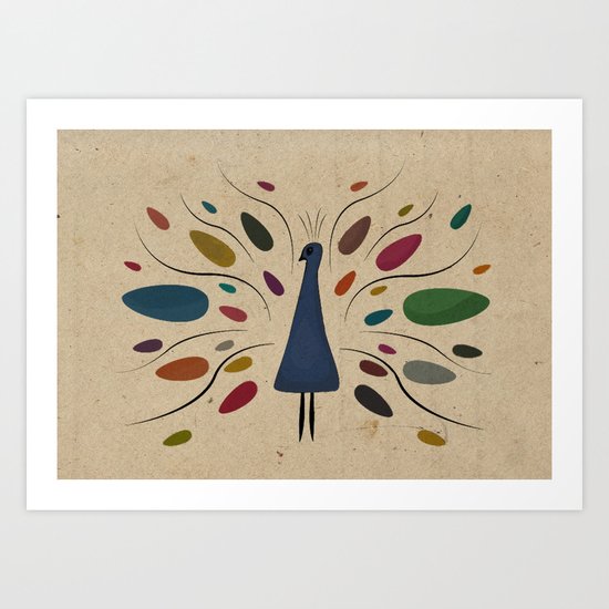 my sweet peacock Art Print