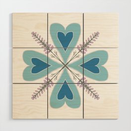 Hearts and Flowers Wood Wall Art