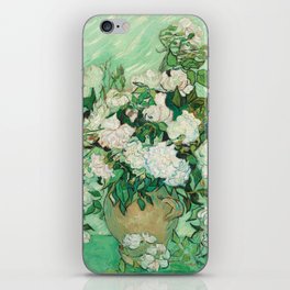 Vincent van Gogh "White Roses in a Vase" iPhone Skin