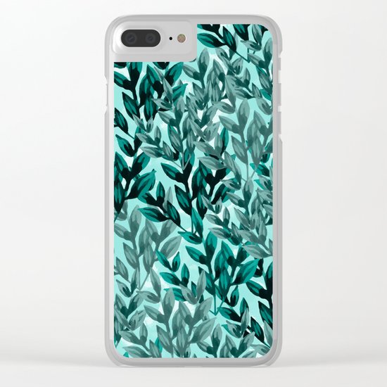 Leaf pattern II Clear iPhone Case
