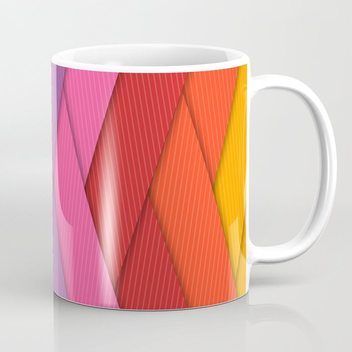 Colorful Diagonal Stripes Coffee Mug