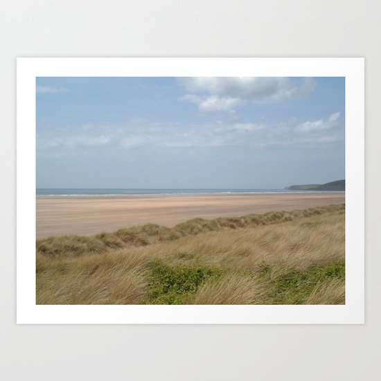 SAUNTON SANDS BEACH NORTH DEVON Art Print