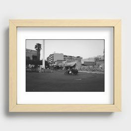 Marrakech bread delivery - black and white art street photography Recessed Framed Print
