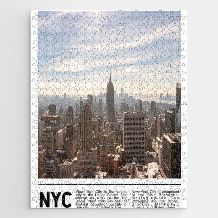 New York City Minimalism | Manhattan Skyline Jigsaw Puzzle