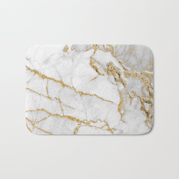 white marble Bath Mat