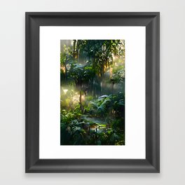 Radient Rainforest Framed Art Print
