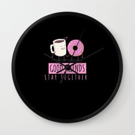 Donut And Coffee Wall Clock