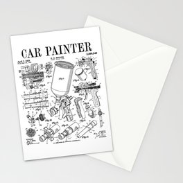 Car Automotive Painter Paint Spray Gun Vintage Patent Print Stationery Card