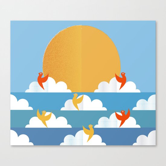 Birds Flying High Canvas Print