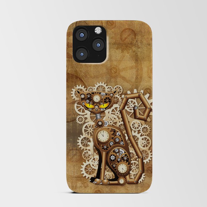Steampunk Cat Vintage Style iPhone Card Case