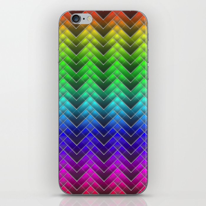 Zigzag pattern rainbow colors iPhone Skin