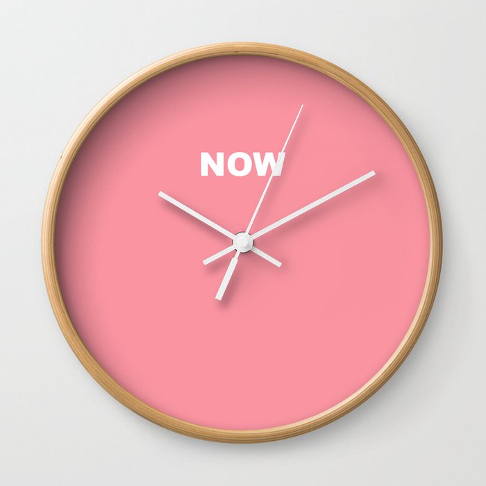 NOW PEACHY PINK COLOR Wall Clock