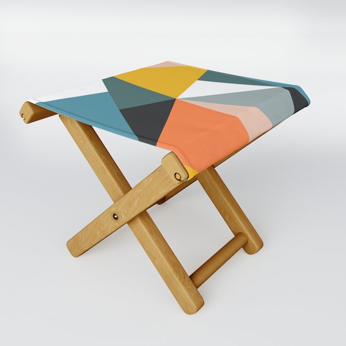 Modern Geometric 36 Folding Stool