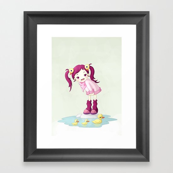 Puddle Ducks Framed Art Print