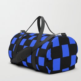 Reverse Retro Skate Modern Blue and Black Check Duffle Bag