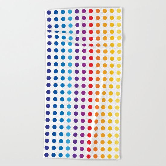 Playing with basic colors and round shapes Beach Towel