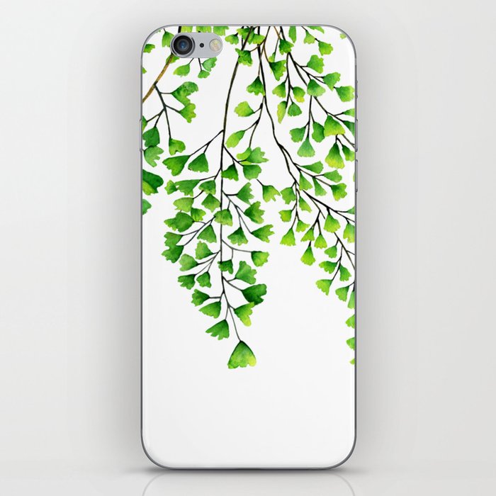 Maidenhair Fern Watercolor 2 iPhone Skin