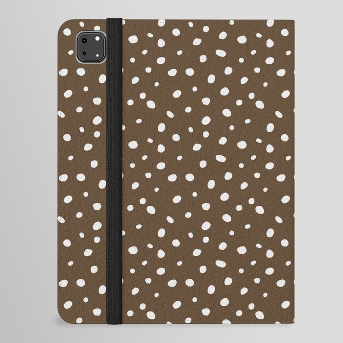 Hand-Drawn Dots – Kraft iPad Folio Case