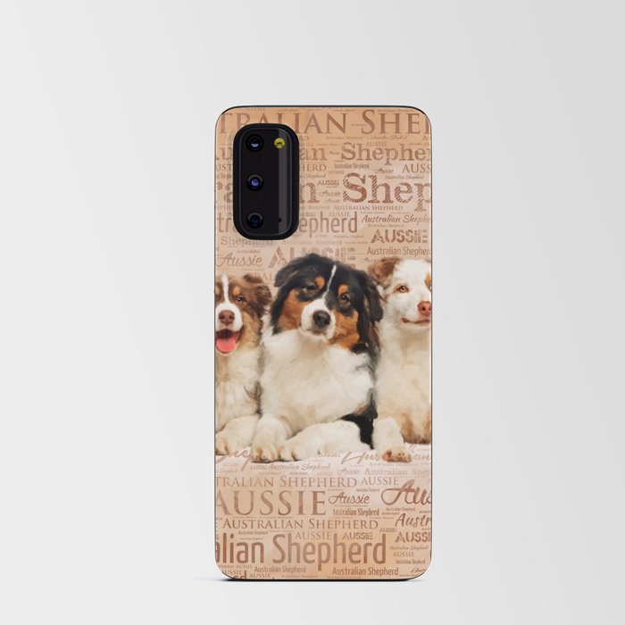 Australian Shepherd dogs  on Word Cloud 1 Android Card Case