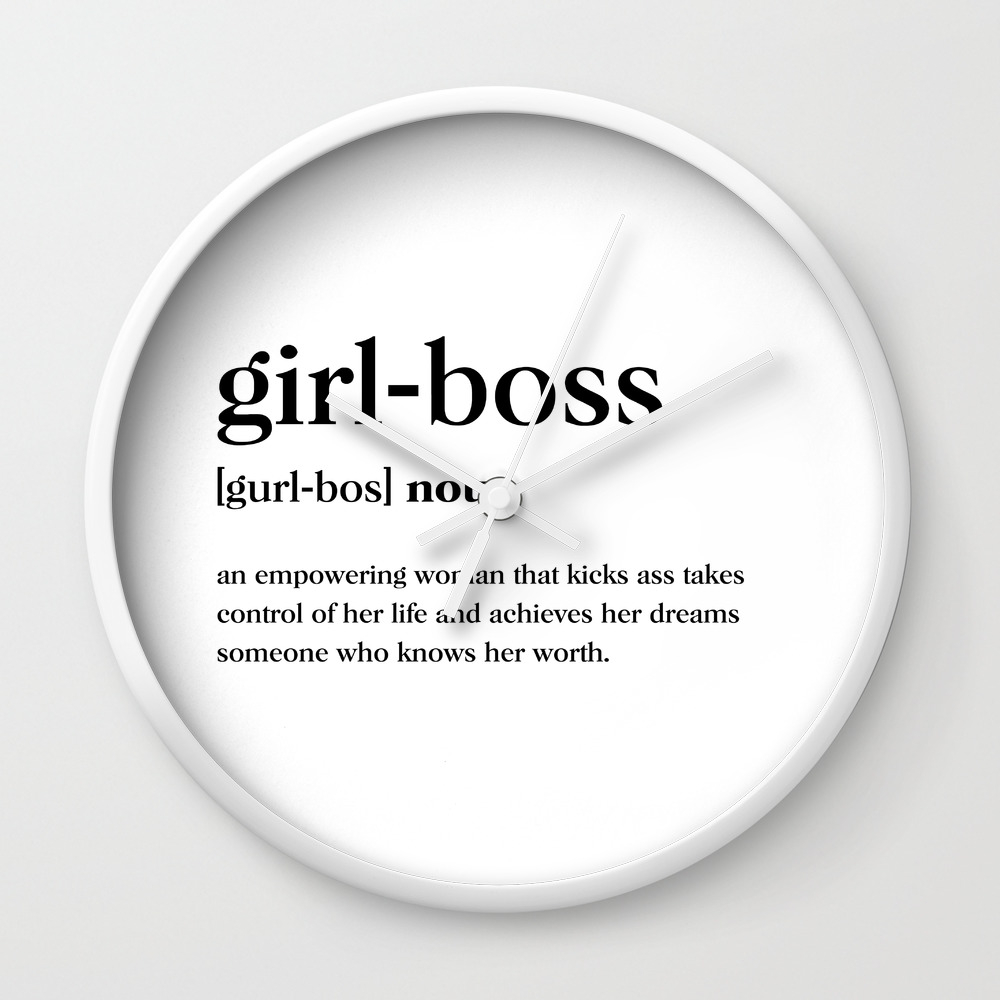 Girl boss Wall Clock by Standard Prints / Posters |